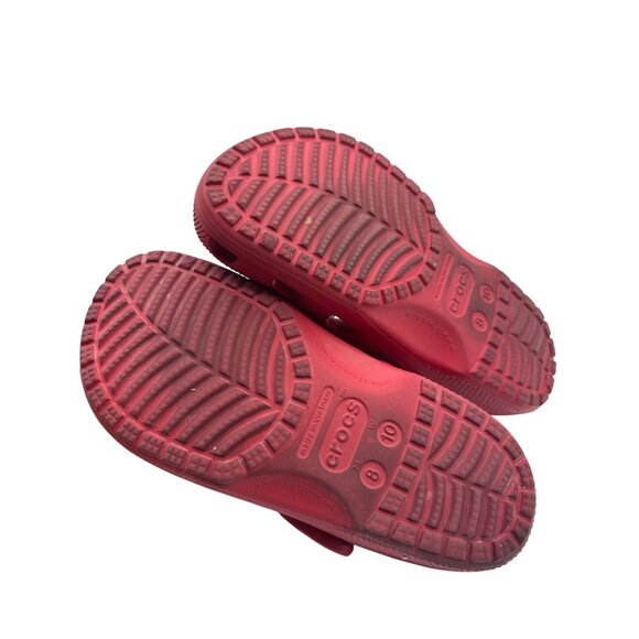 Crocs Size 10 Women Unisex Red Classic Clog  Adjustable Strap Lightweight - Picture 6 of 12